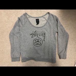 XS Stussy over the shoulder crew neck